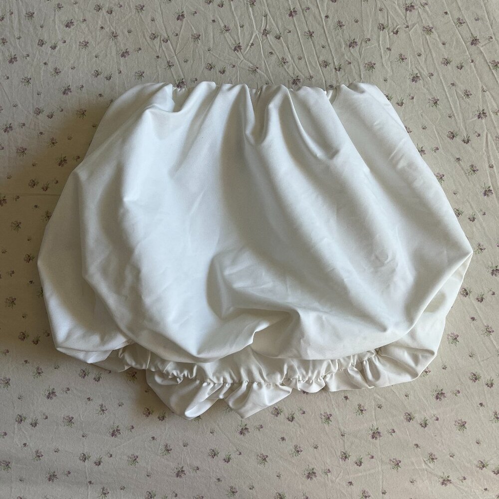 NEW Zara White Mini Bubble Skirt Size X Small Balloon Skirt High Waist Lined